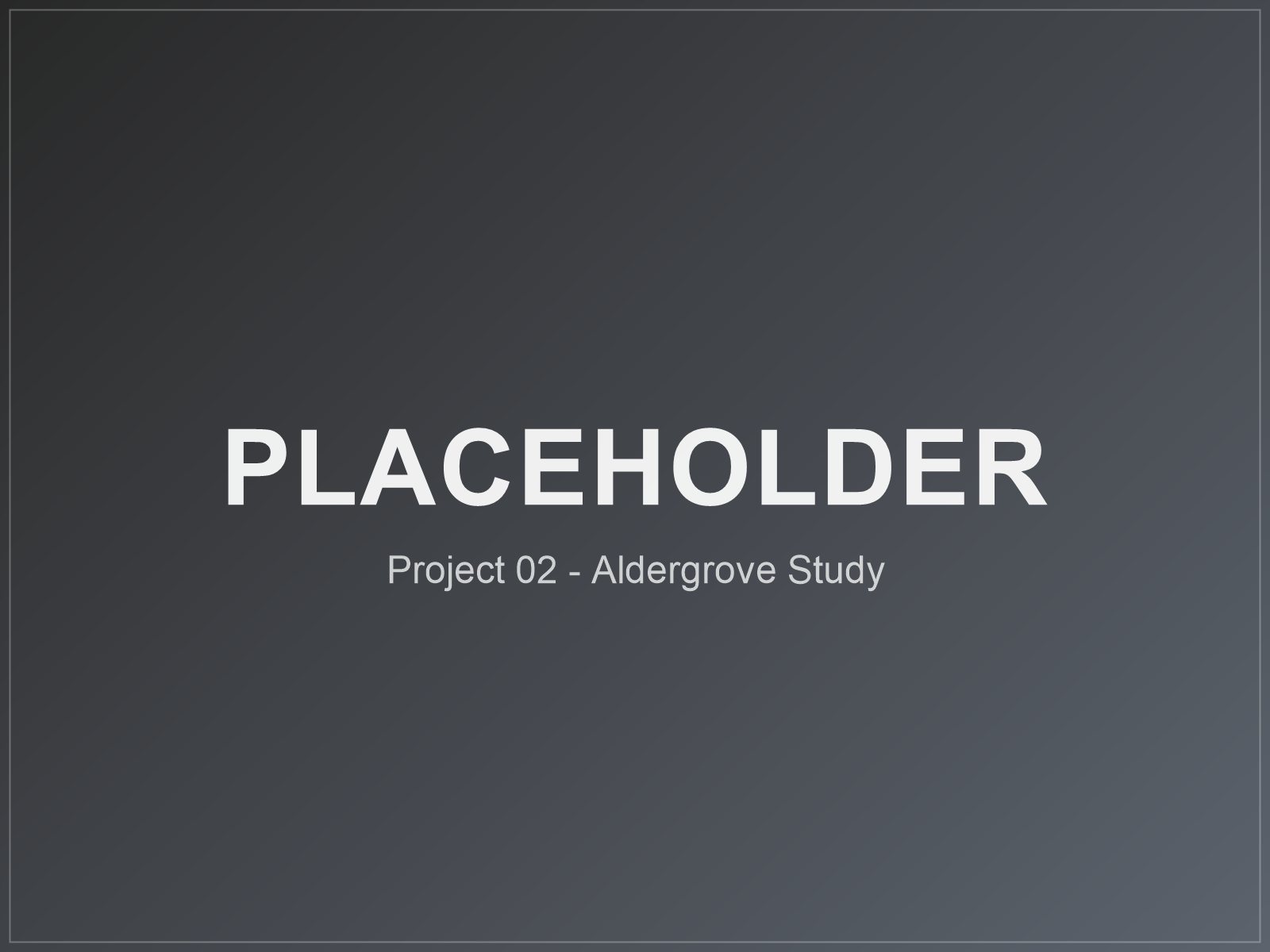 Aldergrove Study